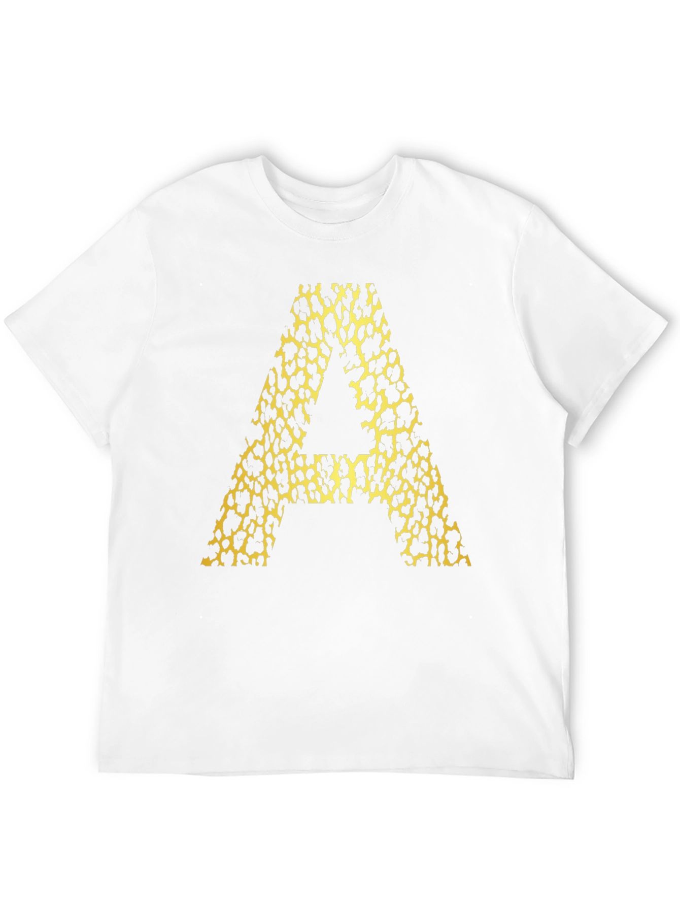 Leopard Print A Graphic Tee - Mens Black T-Shirt