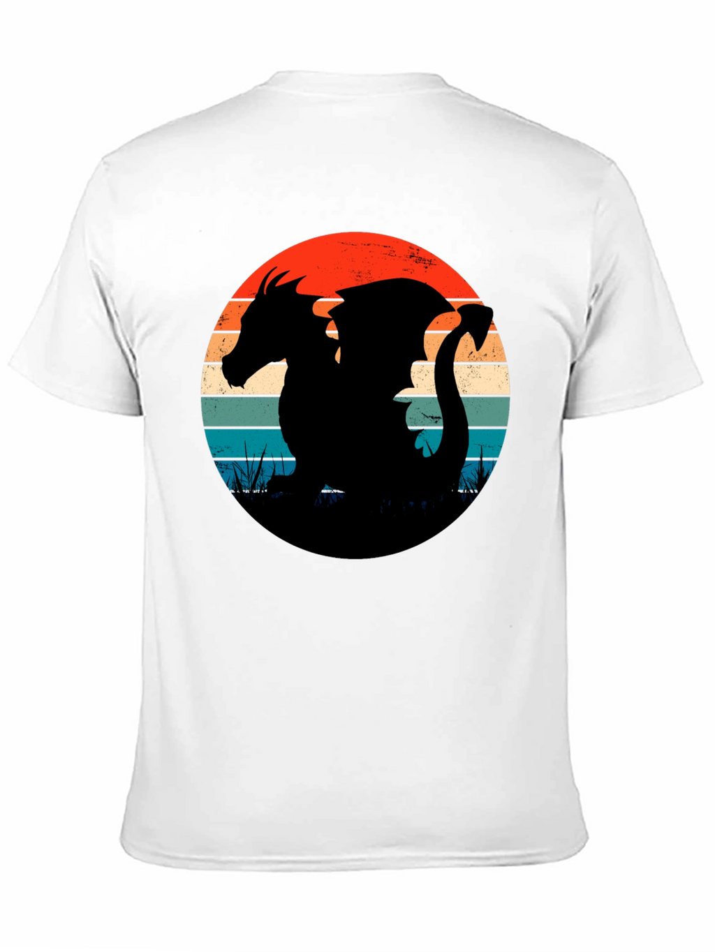 Retro Dragon Silhouette Graphic Tee
