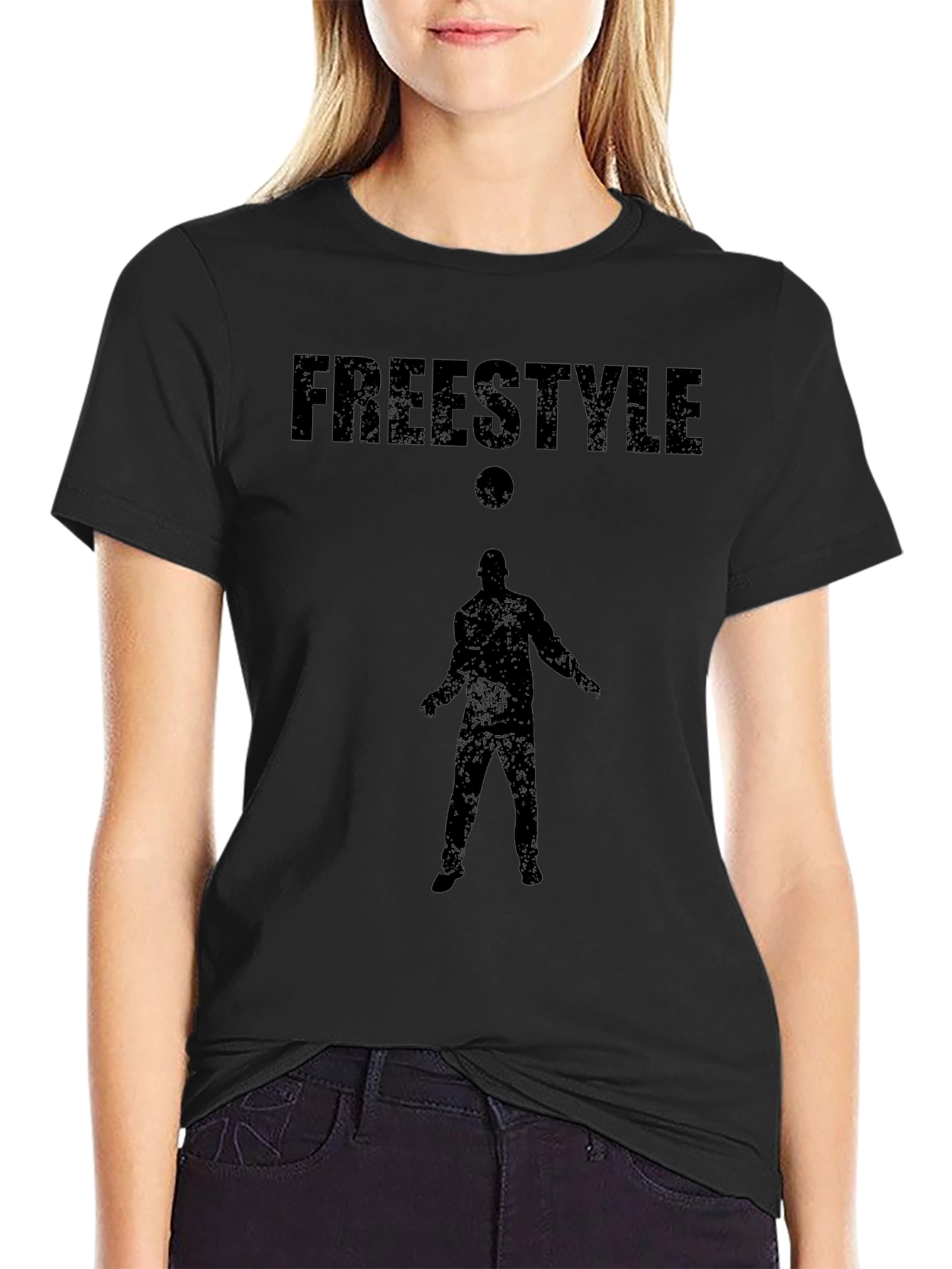 Freestyle Soccer Graphic T-Shirt - Black