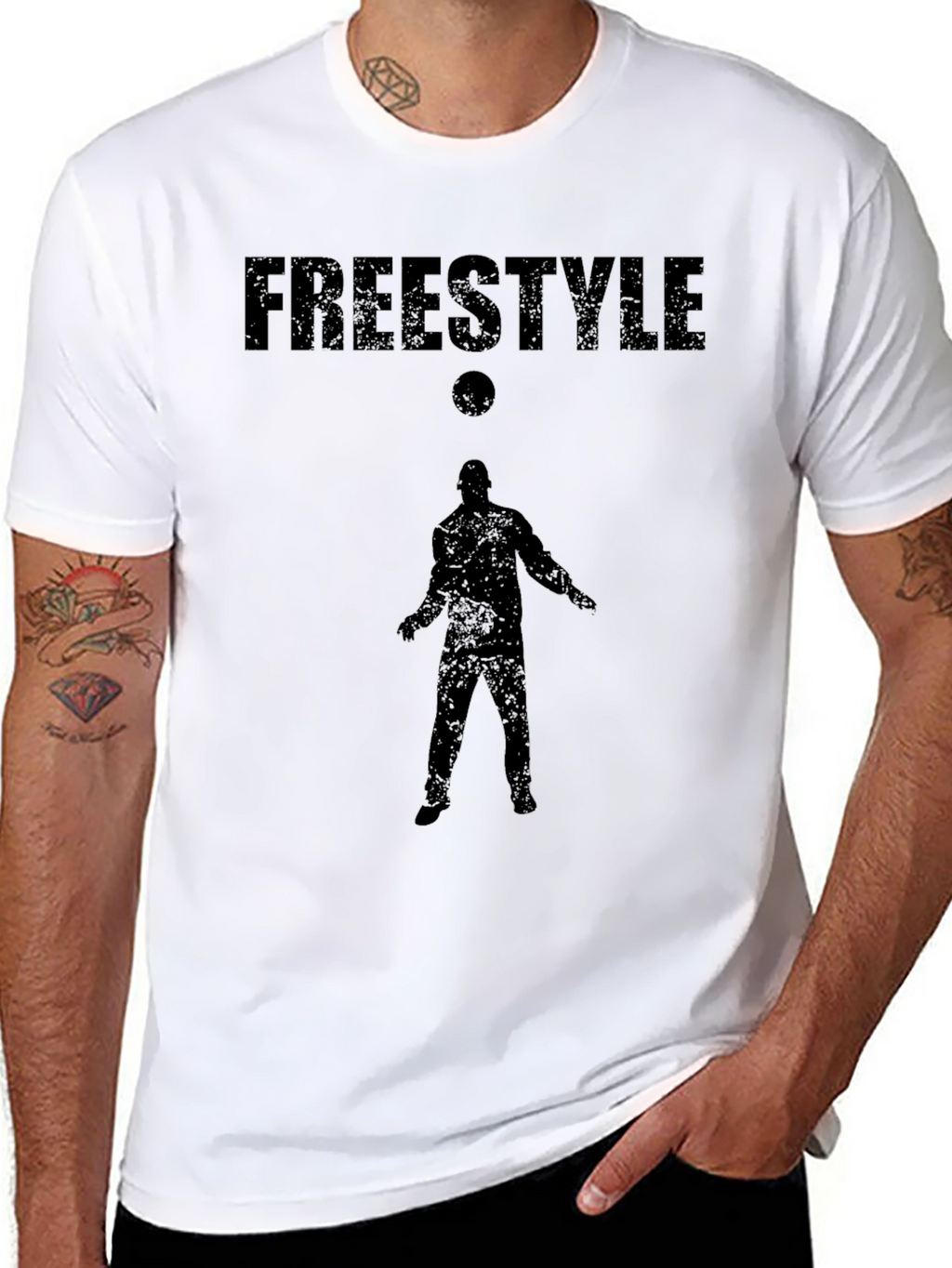 Freestyle Soccer Graphic T-Shirt - Black
