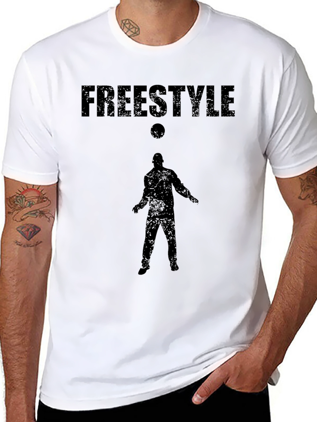 Freestyle Soccer Graphic T-Shirt - Black