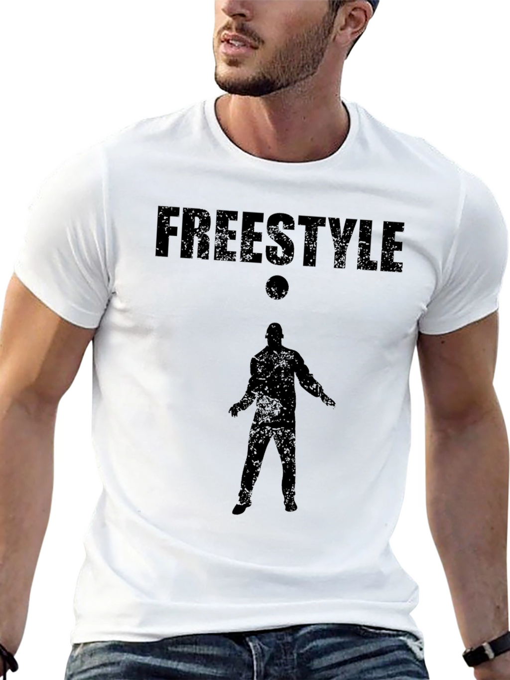 Freestyle Soccer Graphic T-Shirt - Black