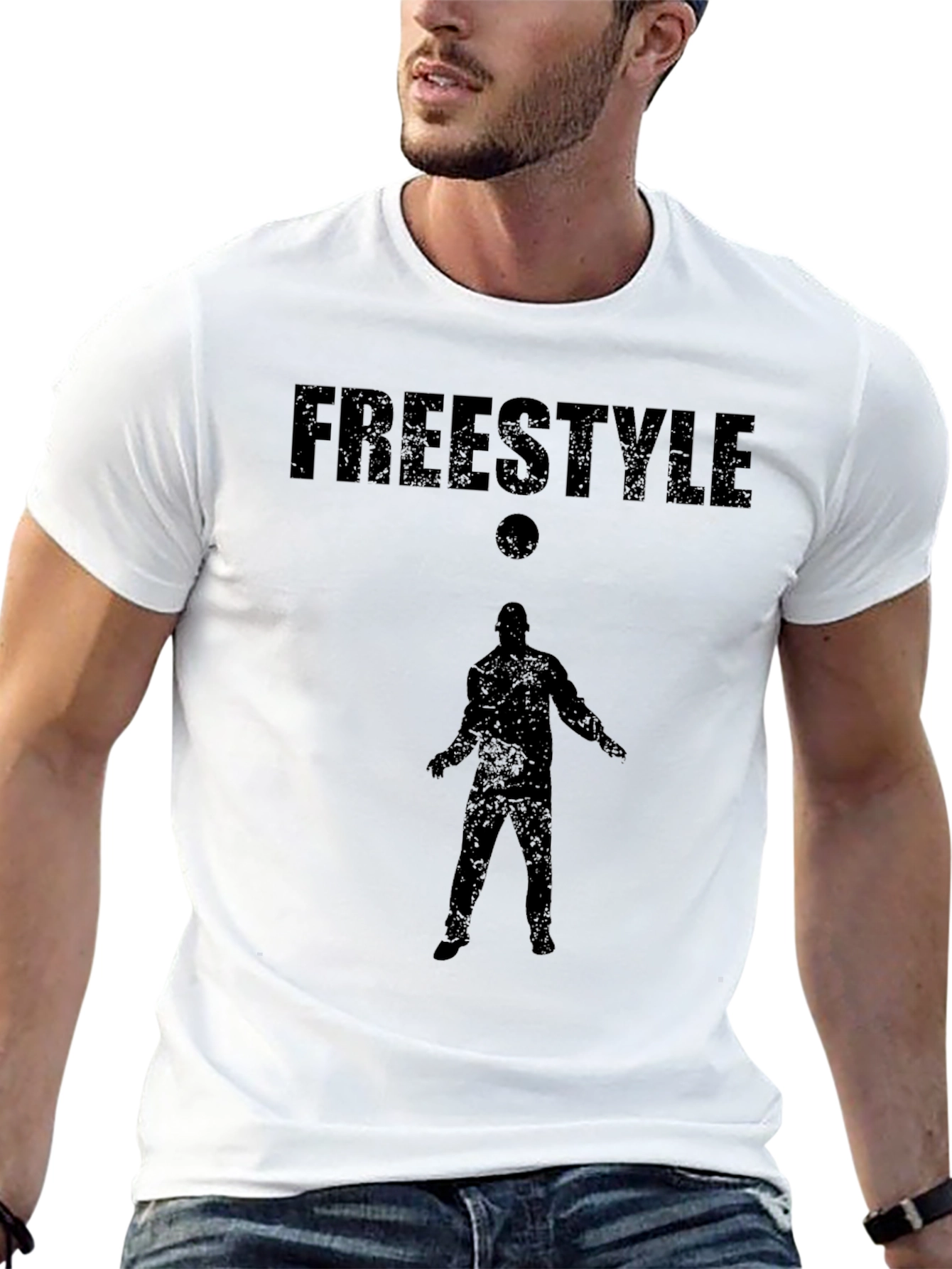 Freestyle Soccer Graphic T-Shirt - Black