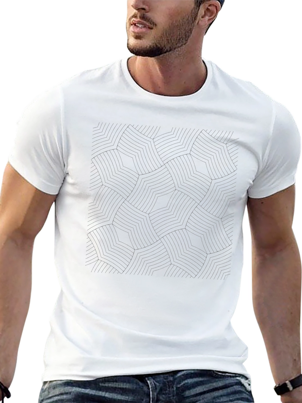 Mens Black Classic Fit Crew Neck T-Shirt