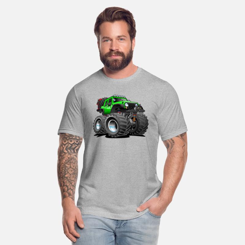 Off road 4x4 gecko green jeeper cartoon