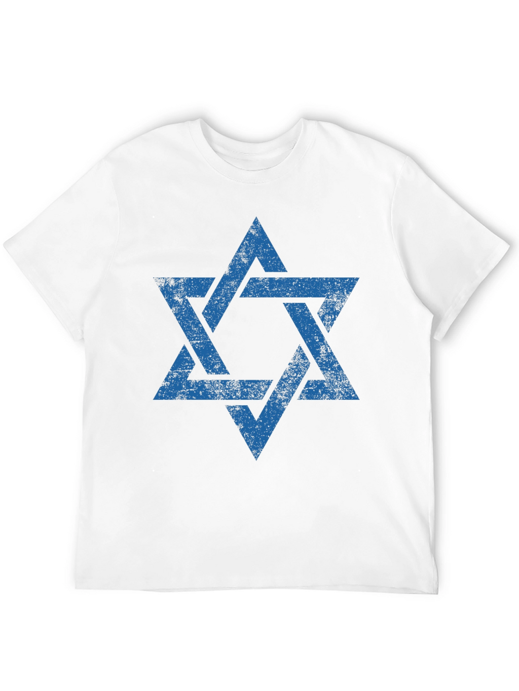Distressed Star of David Graphic Tee - Black