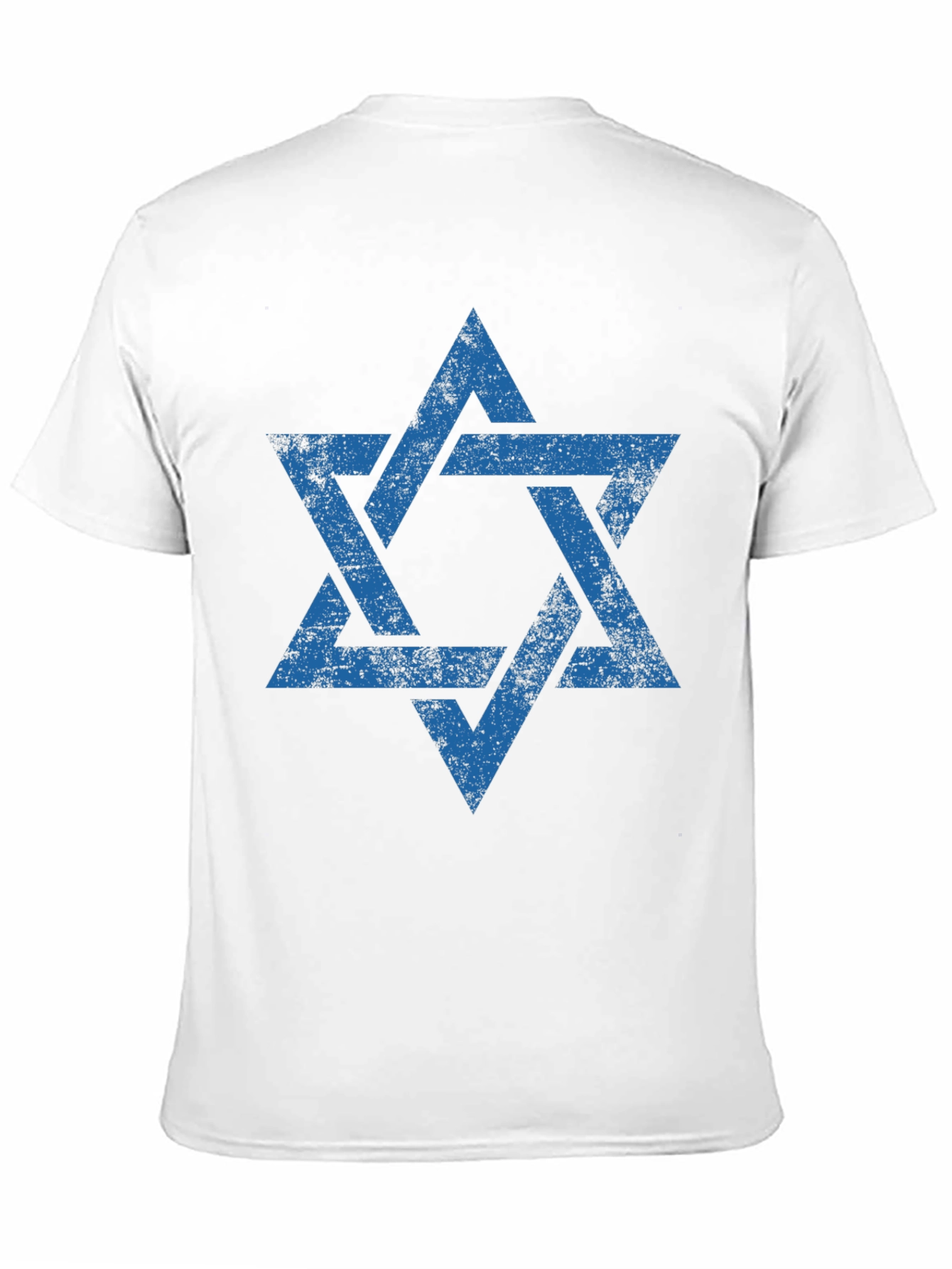 Distressed Star of David Graphic Tee - Black
