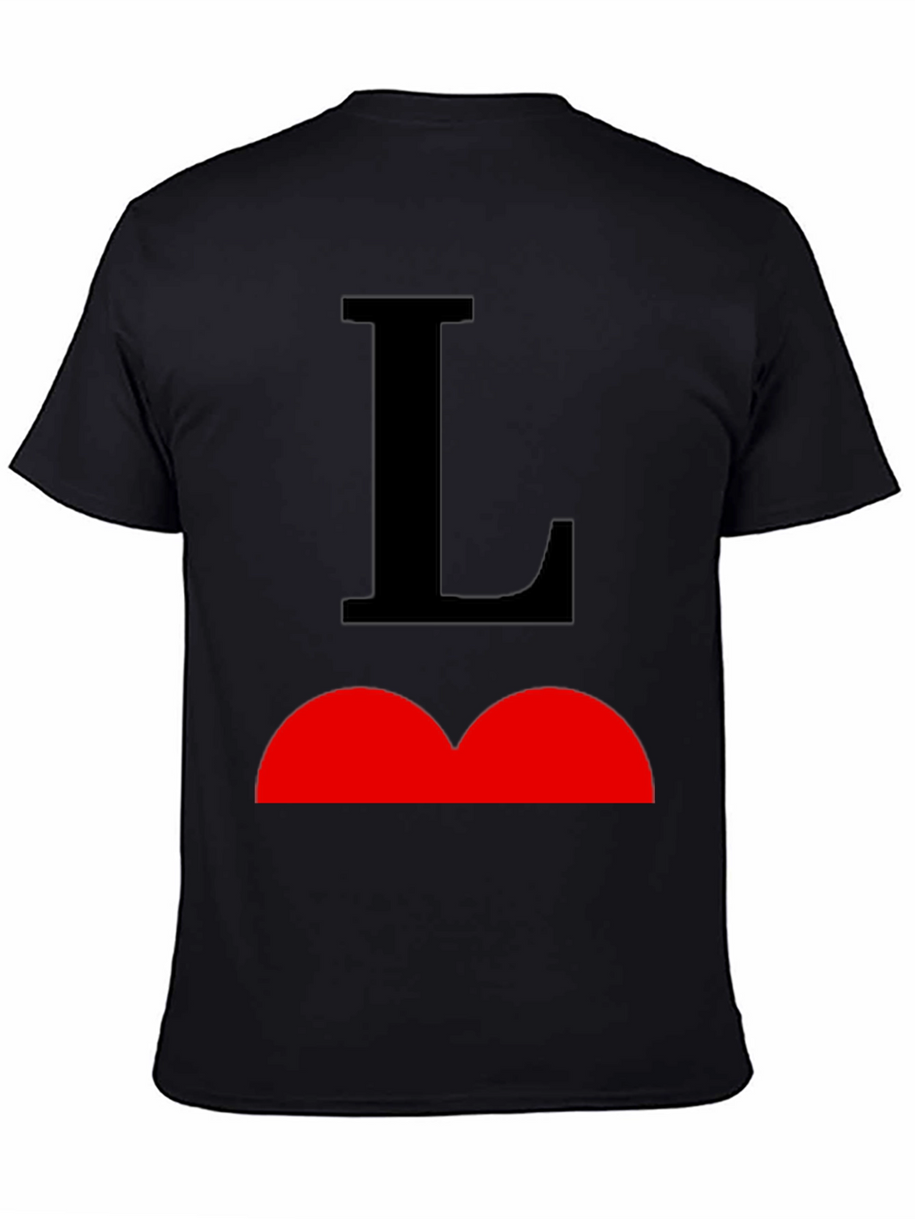 Black T-Shirt with Bold Graphic Design