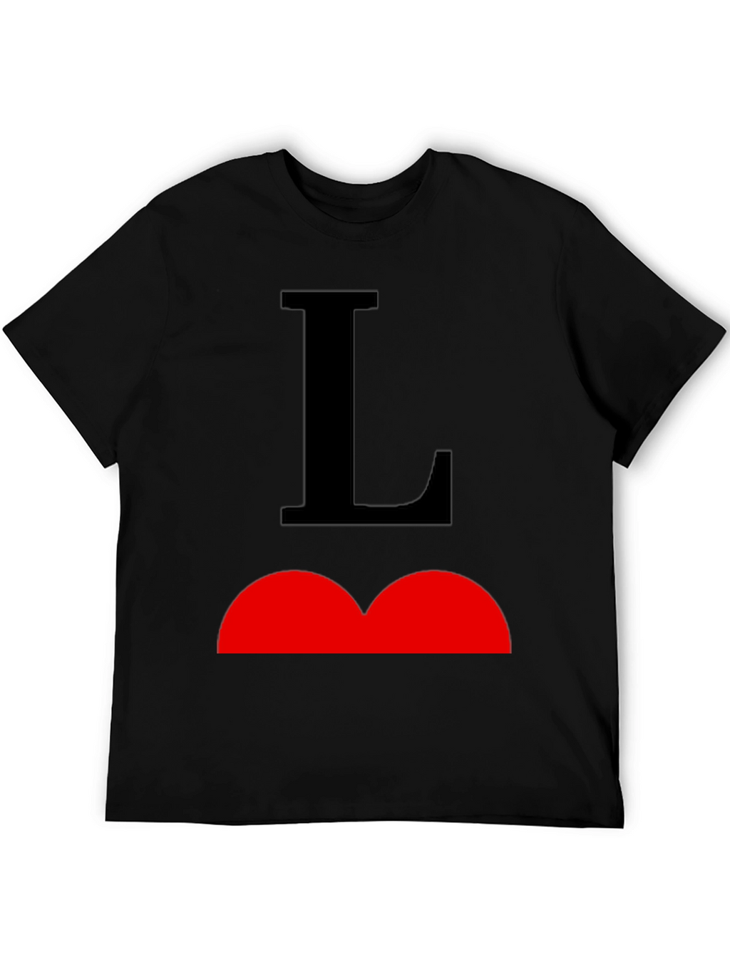 Black T-Shirt with Bold Graphic Design