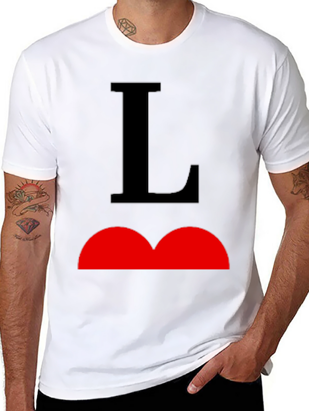 Black T-Shirt with Bold Graphic Design
