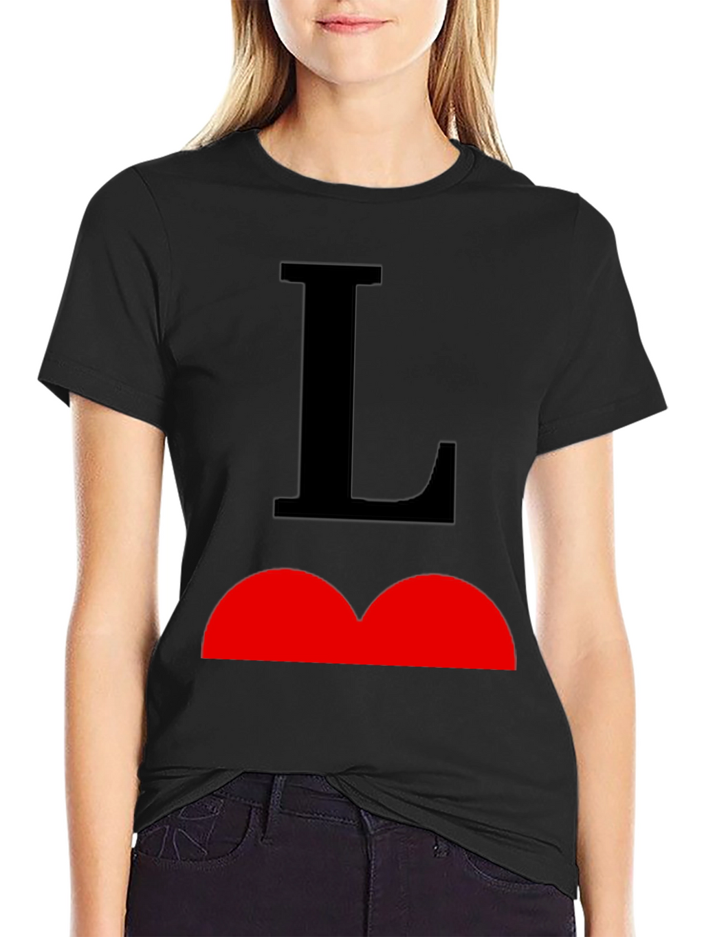 Black T-Shirt with Bold Graphic Design