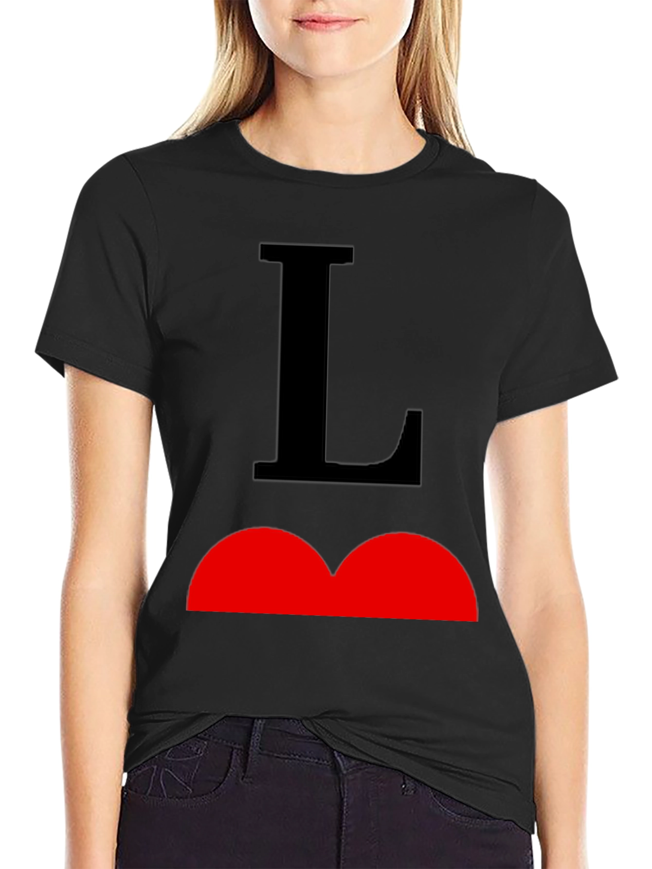 Black T-Shirt with Bold Graphic Design