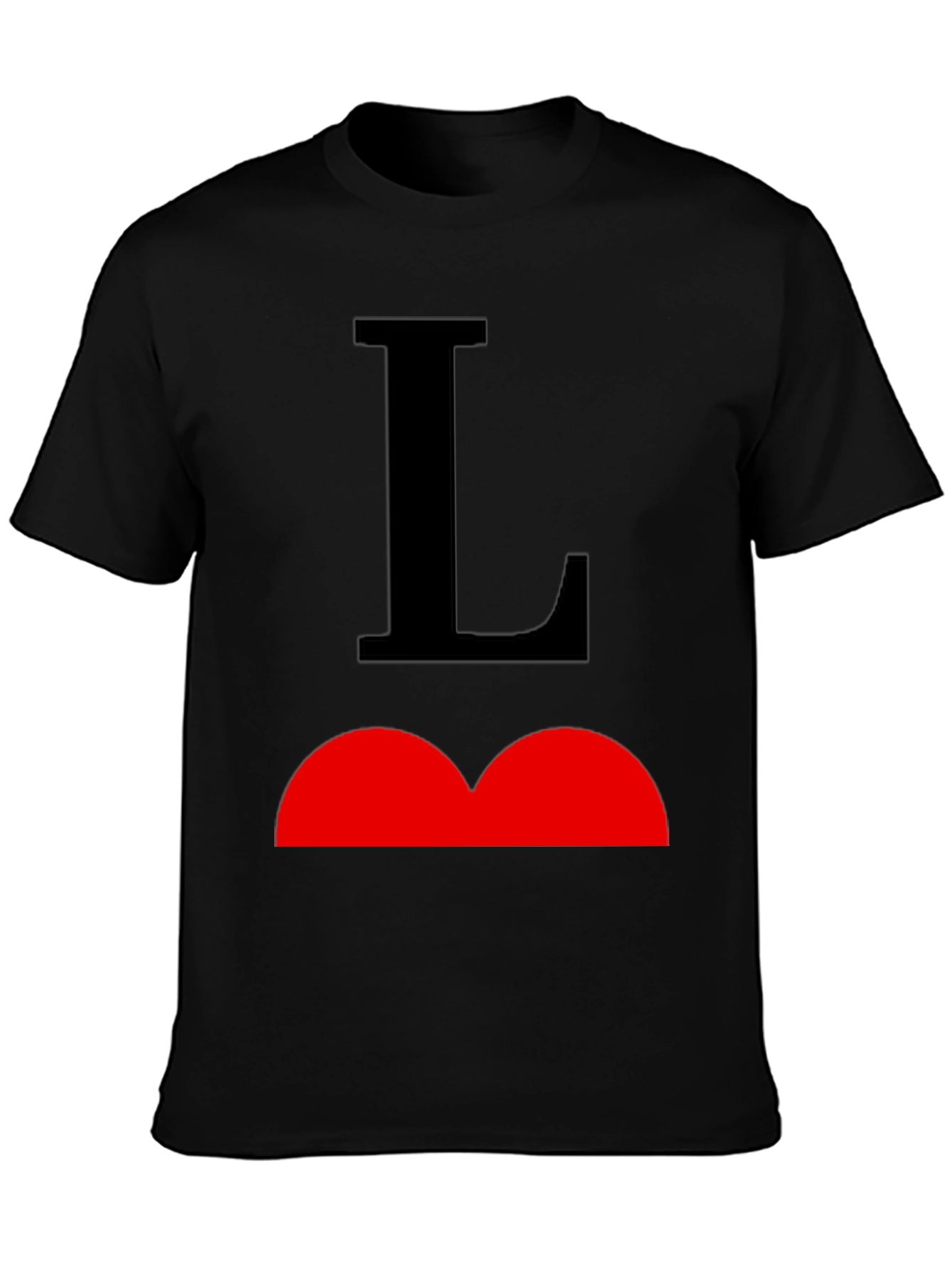 Black T-Shirt with Bold Graphic Design