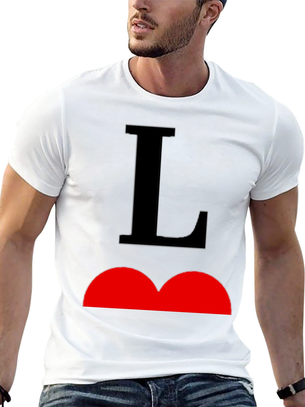 Black T-Shirt with Bold Graphic Design