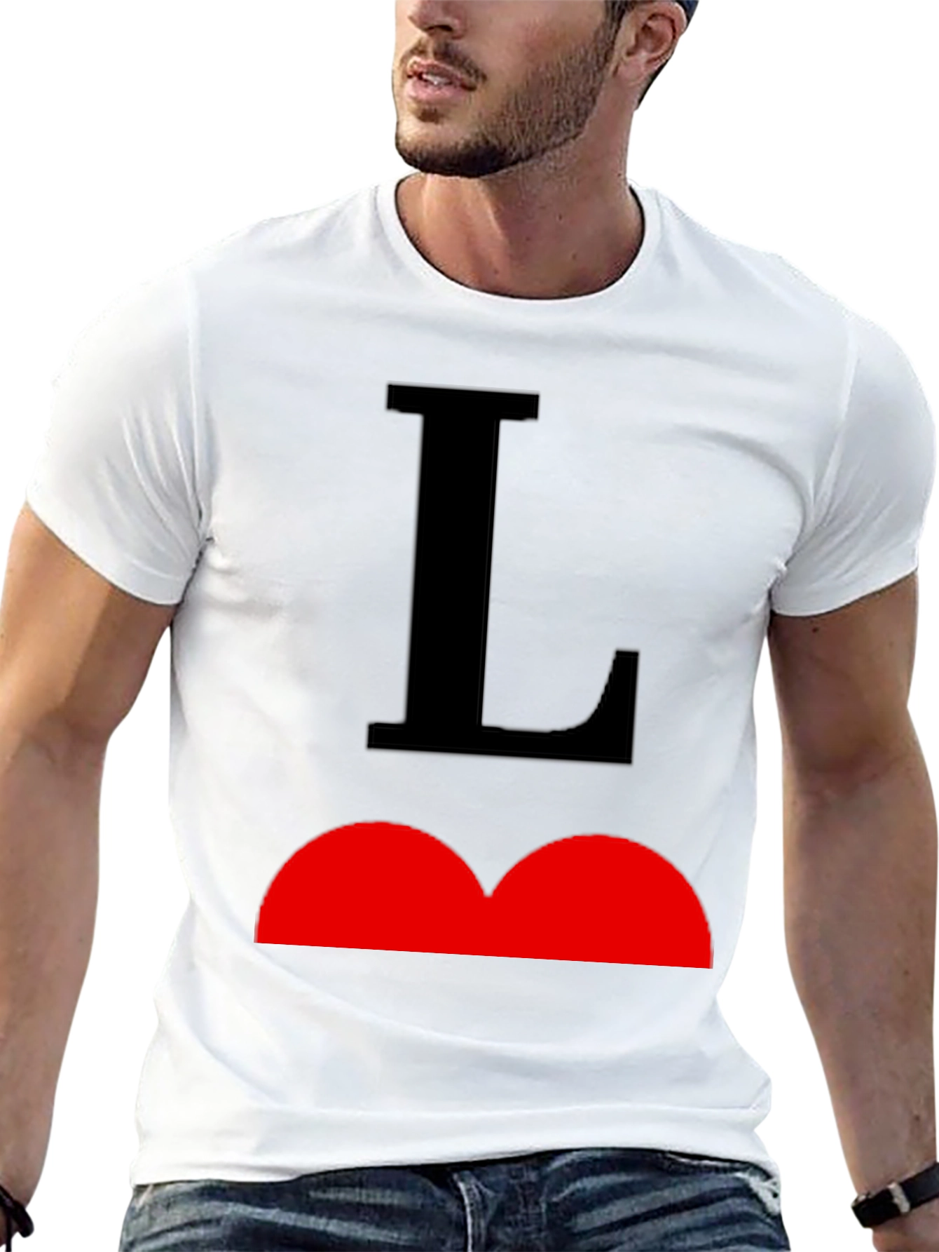 Black T-Shirt with Bold Graphic Design