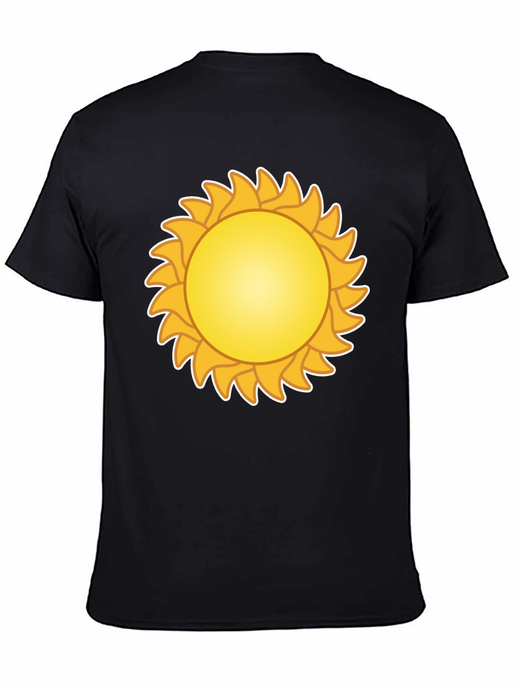 Sunny Day Graphic Tee - Black Cotton T-Shirt