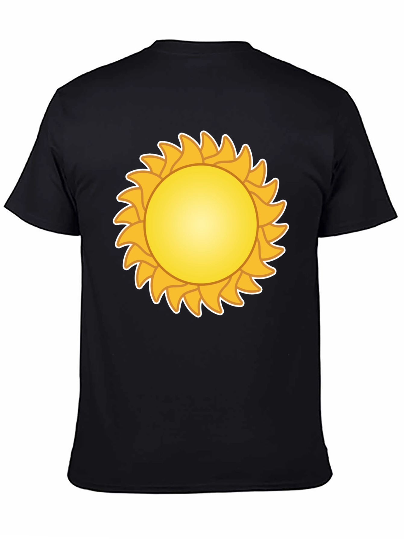 Sunny Day Graphic Tee - Black Cotton T-Shirt