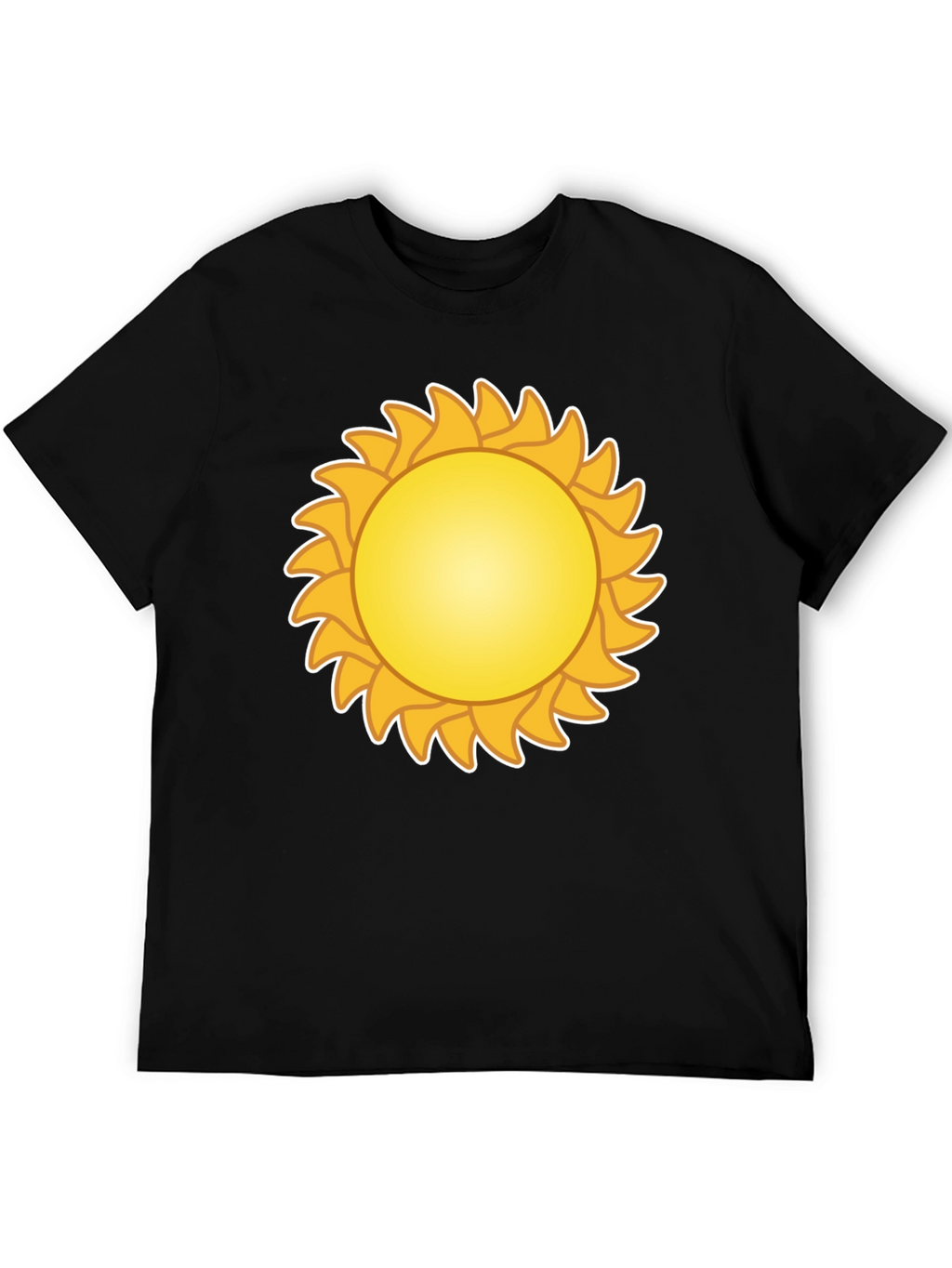 Sunny Day Graphic Tee - Black Cotton T-Shirt