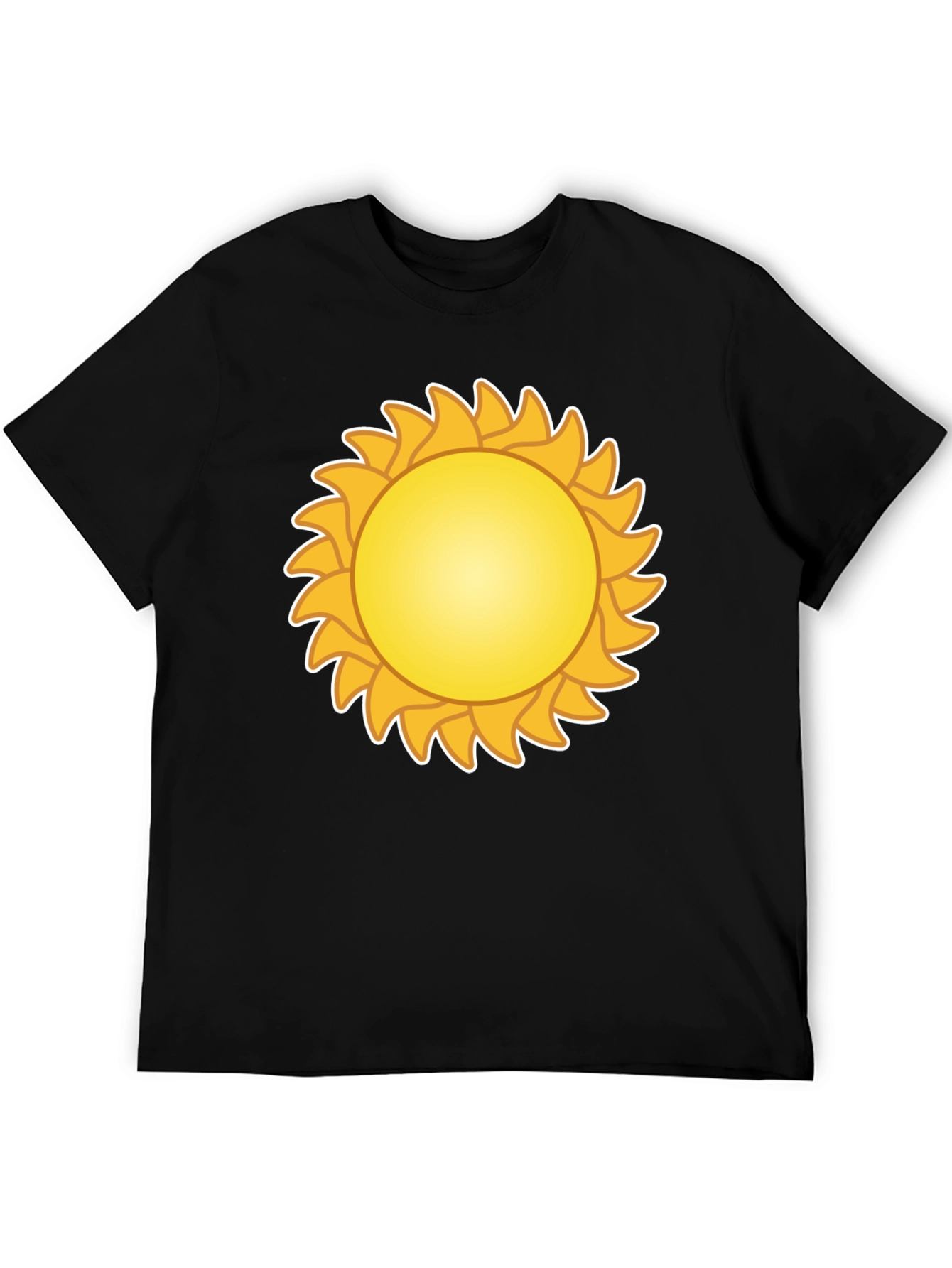 Sunny Day Graphic Tee - Black Cotton T-Shirt