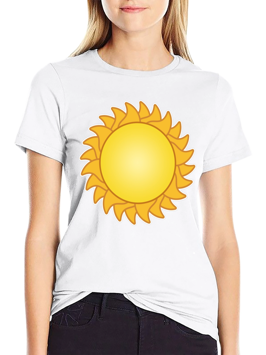 Sunny Day Graphic Tee - Black Cotton T-Shirt