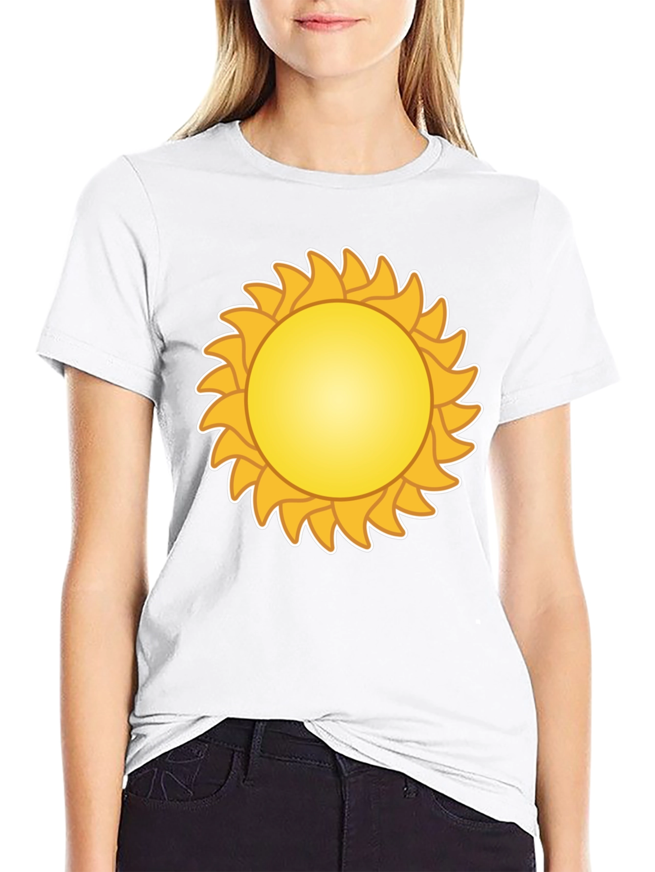 Sunny Day Graphic Tee - Black Cotton T-Shirt