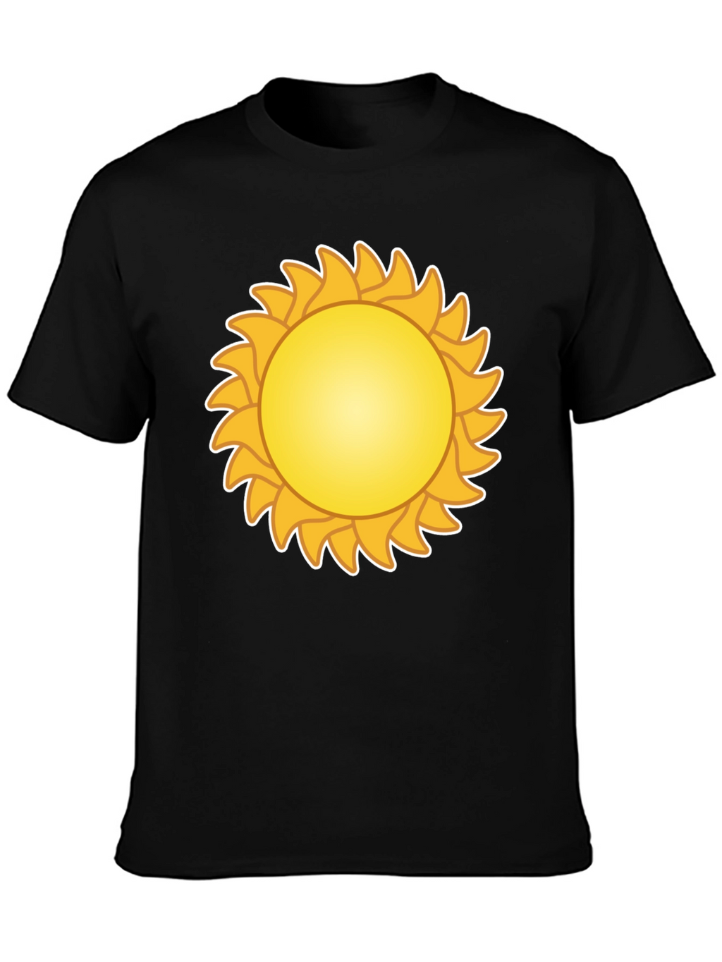 Sunny Day Graphic Tee - Black Cotton T-Shirt