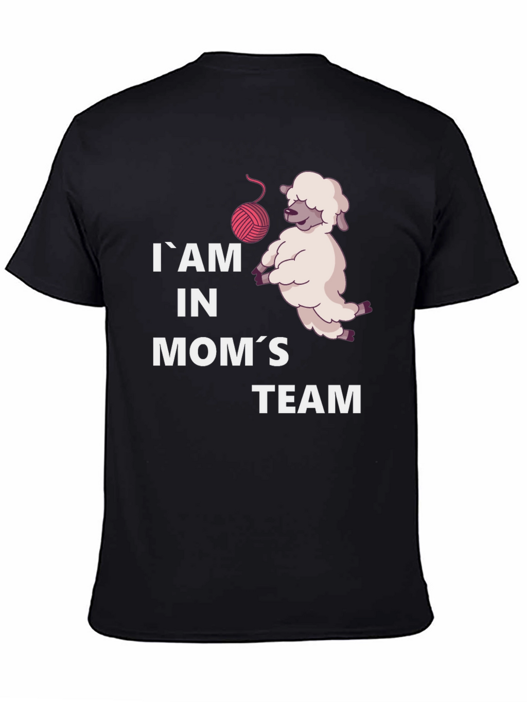 Im In Moms Team Sheep T-Shirt - Black