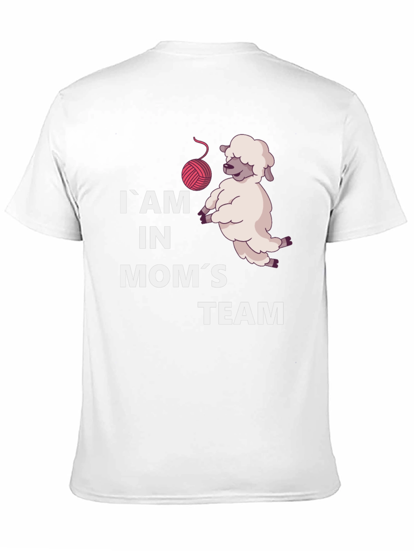 Im In Moms Team Sheep T-Shirt - Black