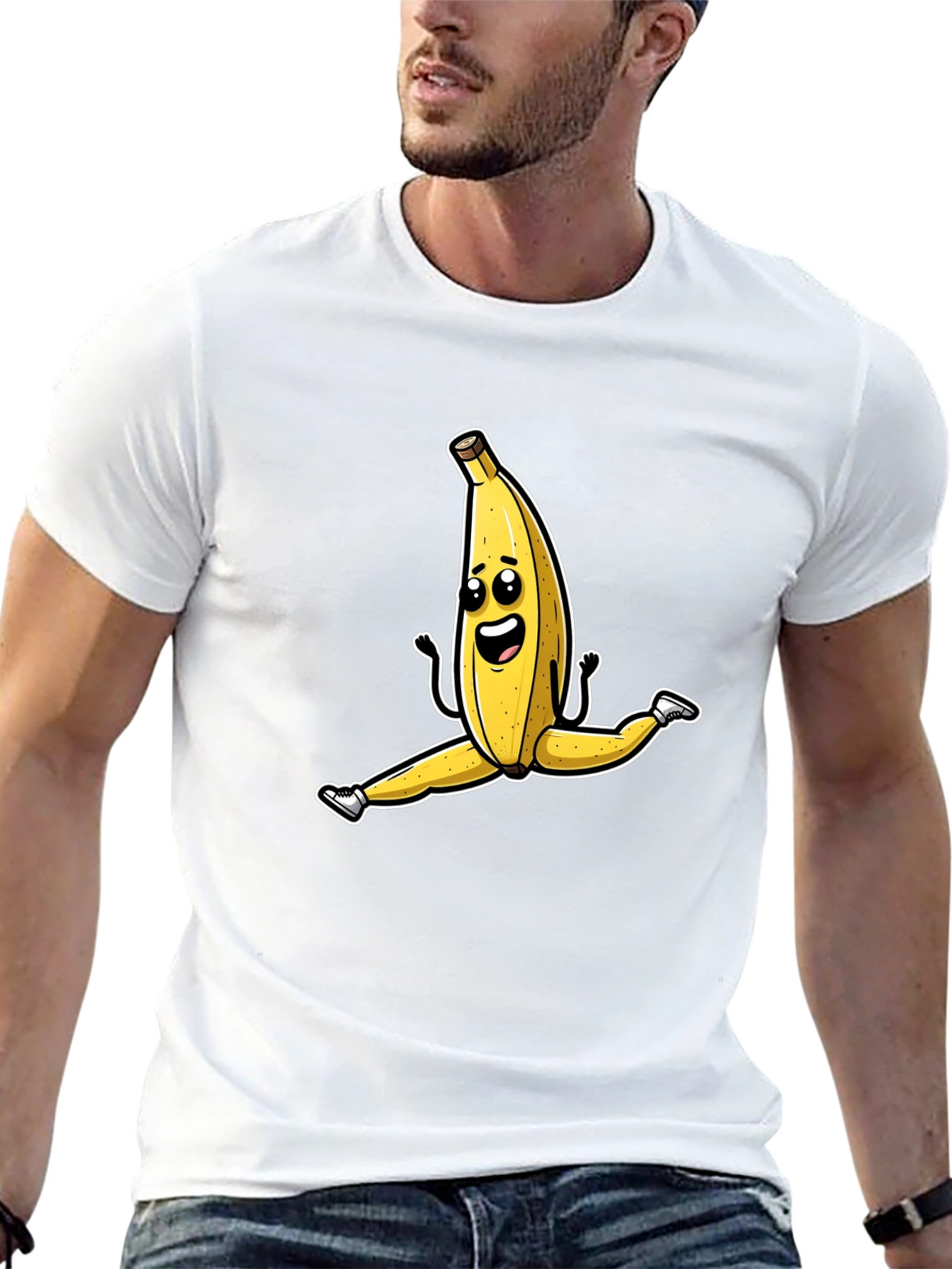 Funny Banana Split T-Shirt - Black