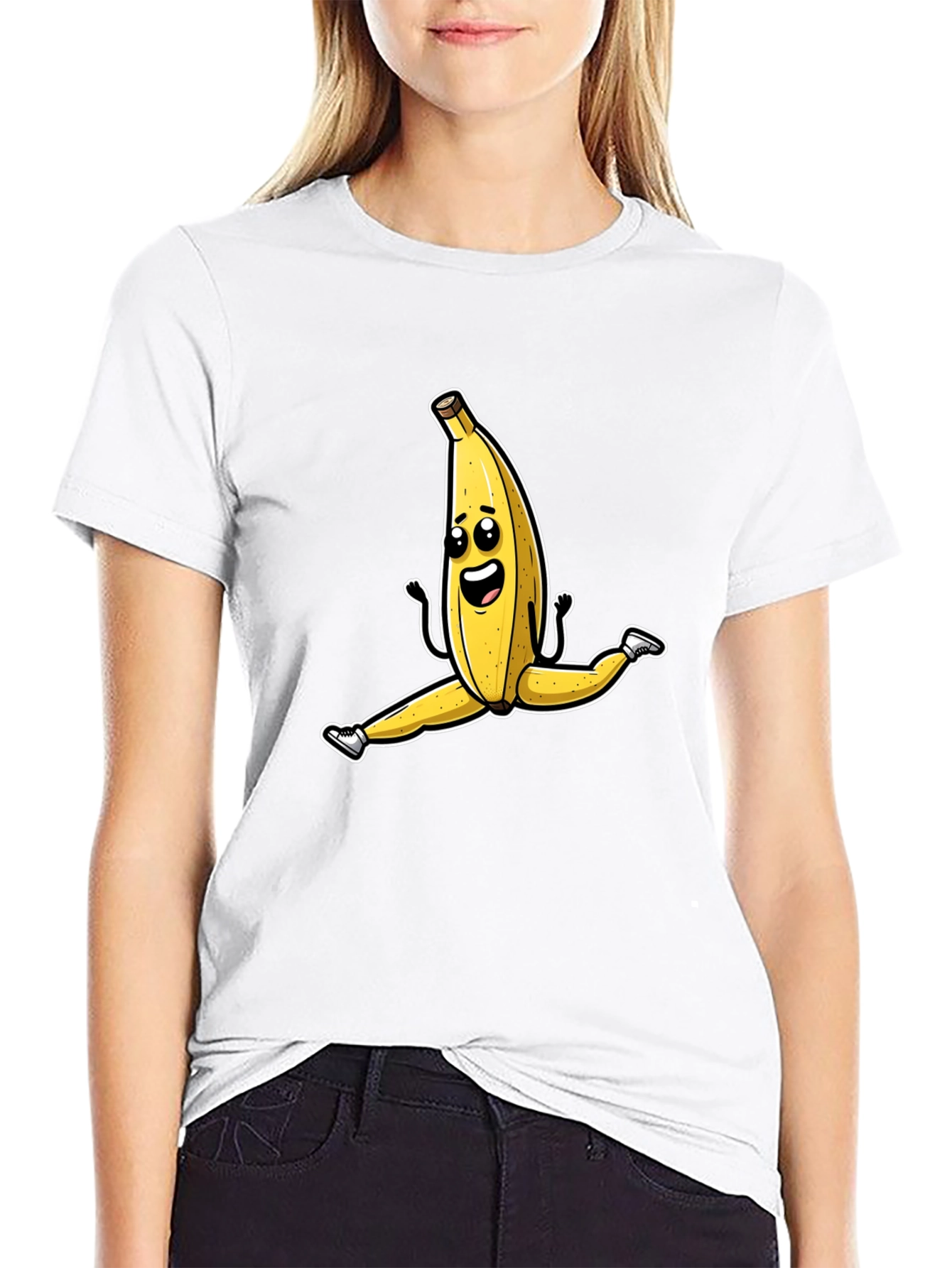 Funny Banana Split T-Shirt - Black