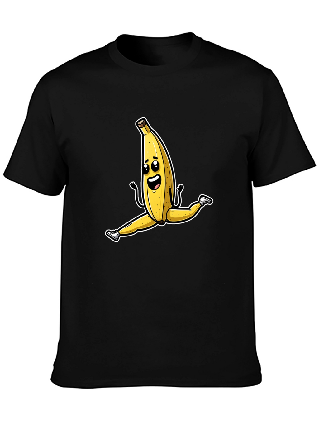 Funny Banana Split T-Shirt - Black