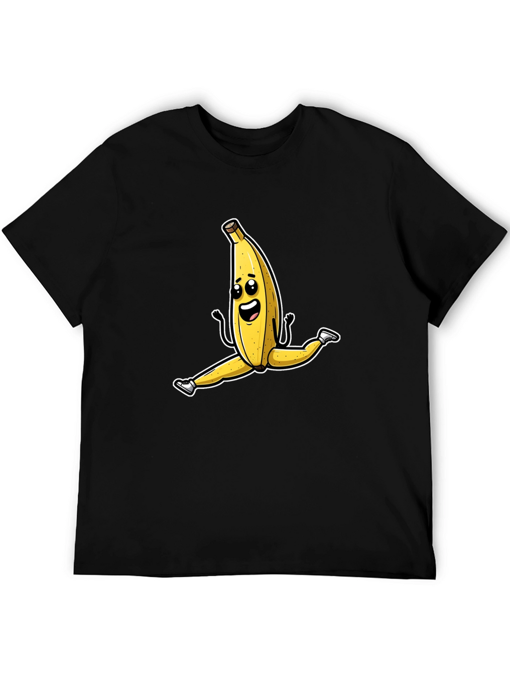 Funny Banana Split T-Shirt - Black