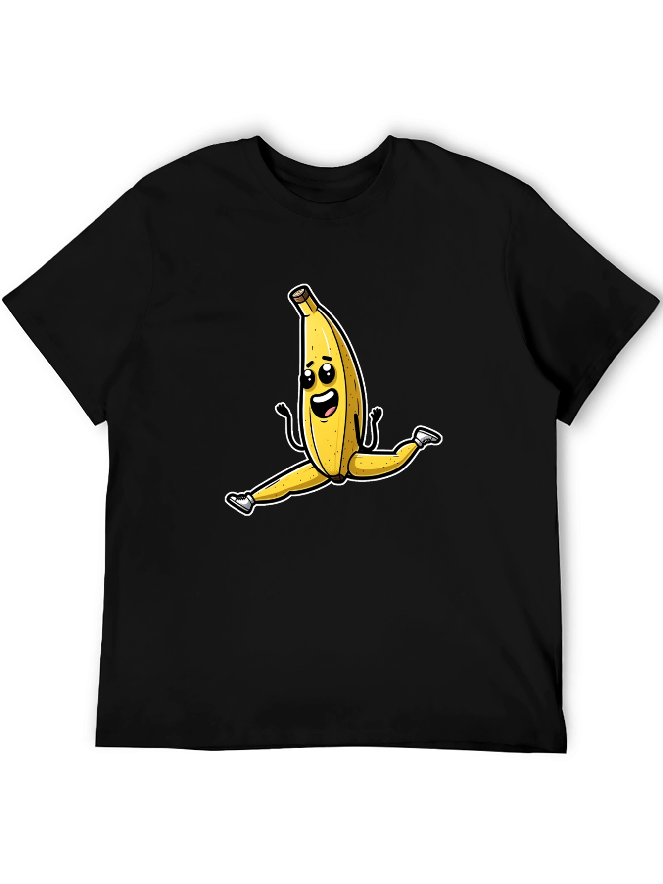 Funny Banana Split T-Shirt - Black