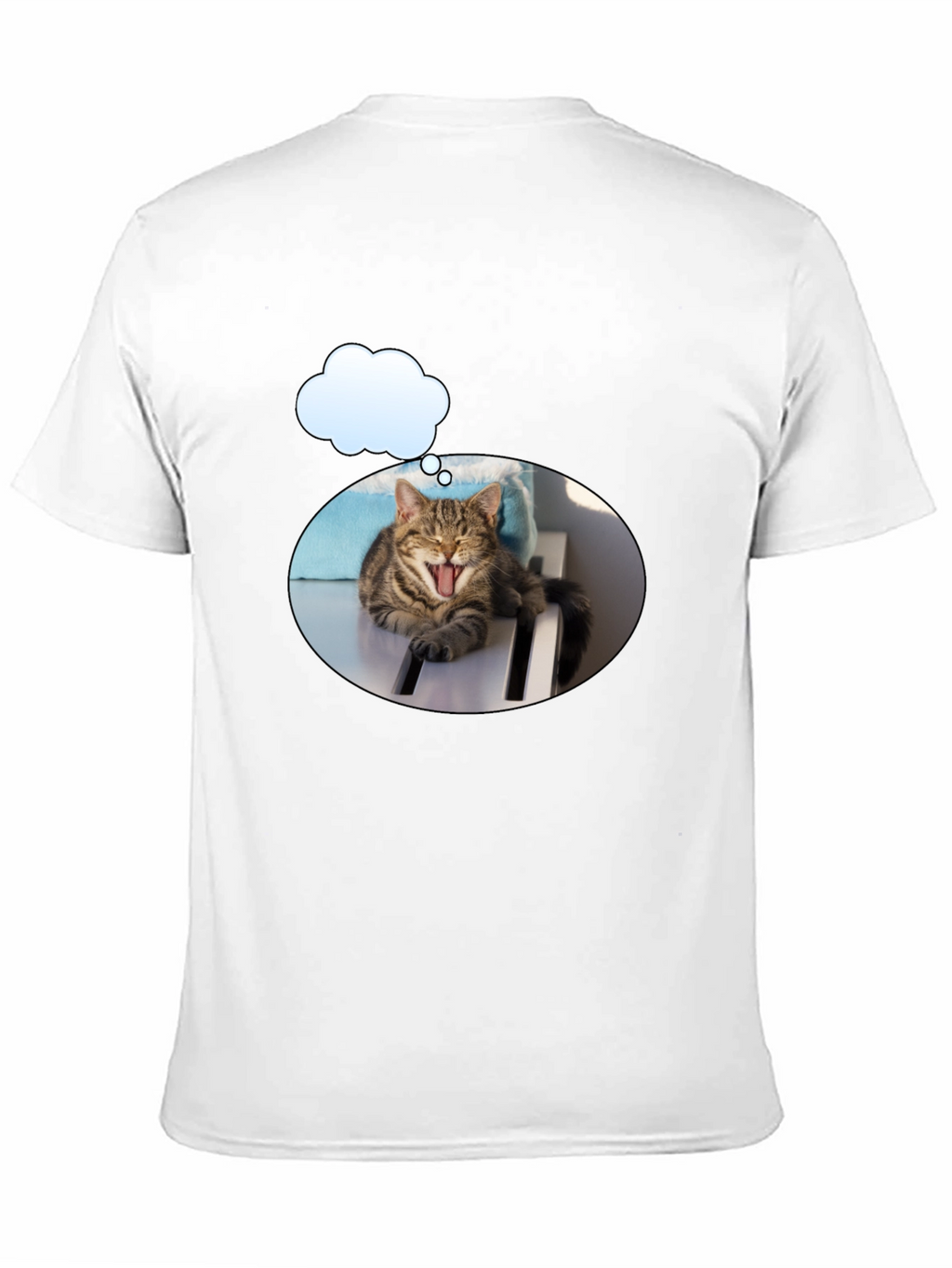 Yawning Cat in Cloud T-Shirt - Unisex