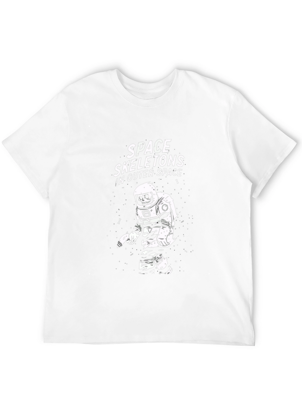 Space Skeleton T-Shirt - Outer Space Astronaut Graphic Tee