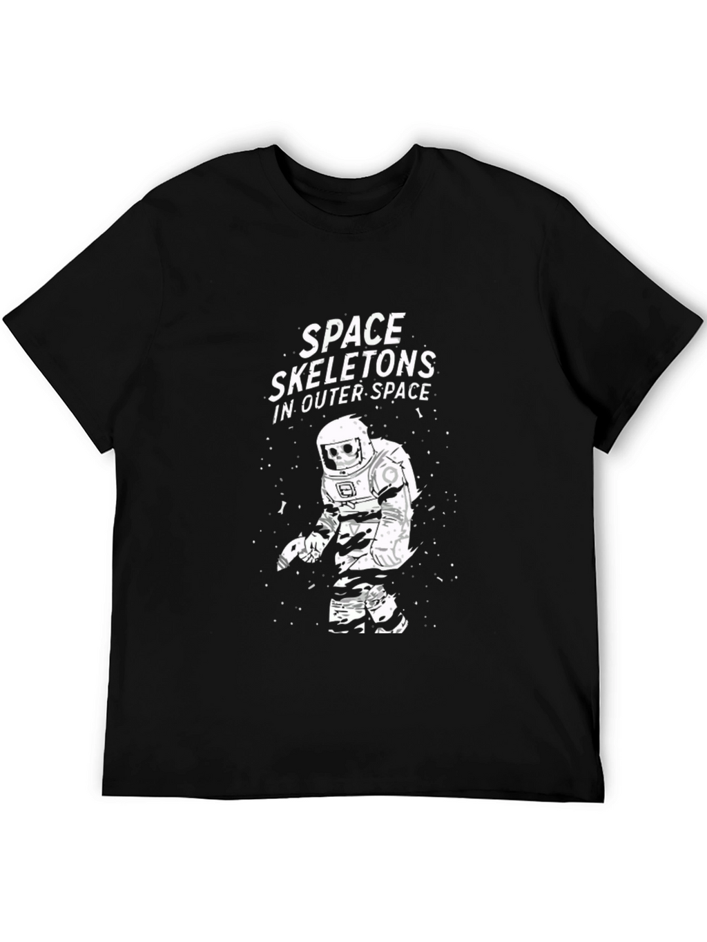 Space Skeleton T-Shirt - Outer Space Astronaut Graphic Tee