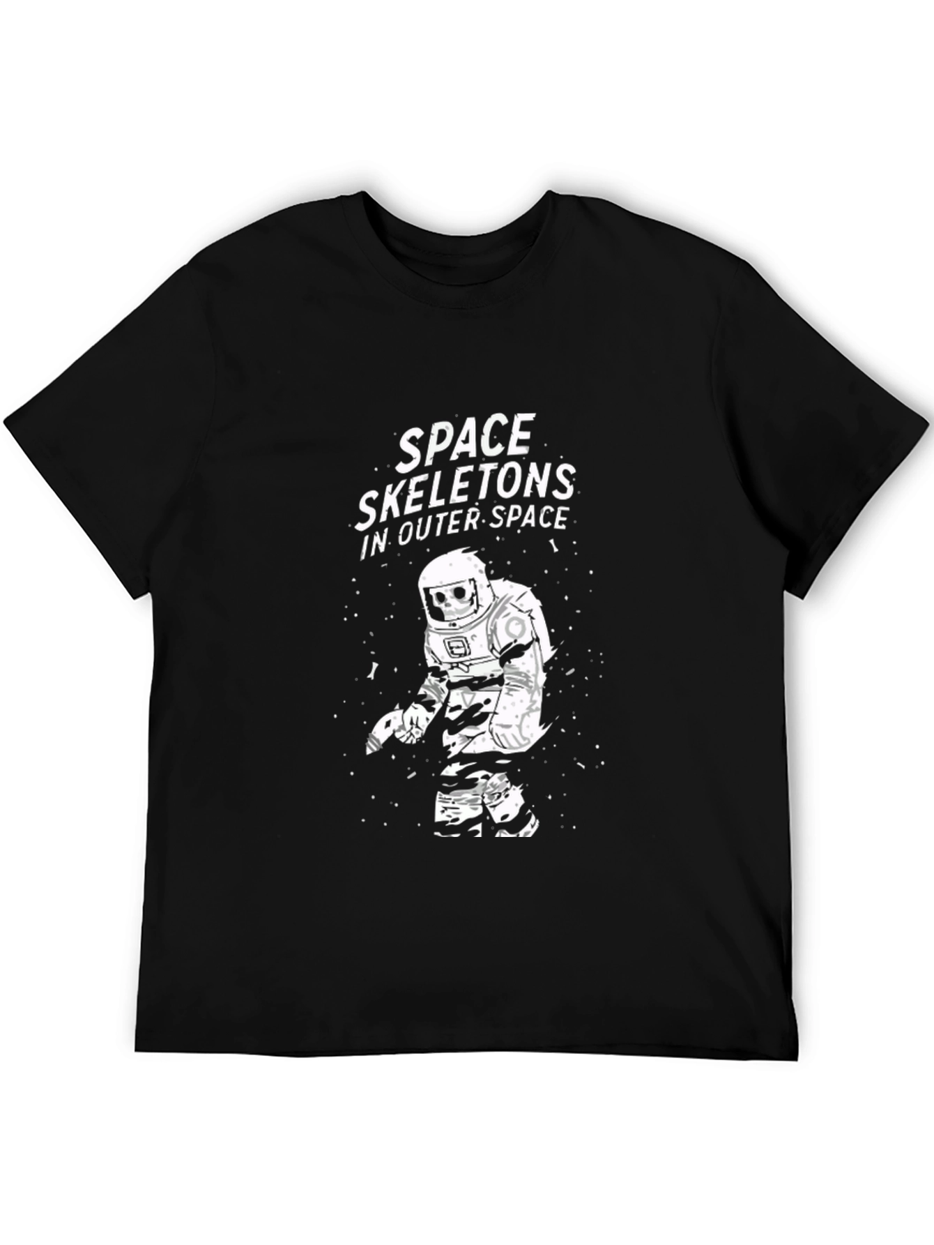 Space Skeleton T-Shirt - Outer Space Astronaut Graphic Tee