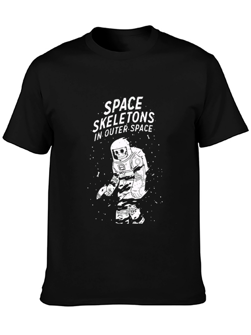 Space Skeleton T-Shirt - Outer Space Astronaut Graphic Tee