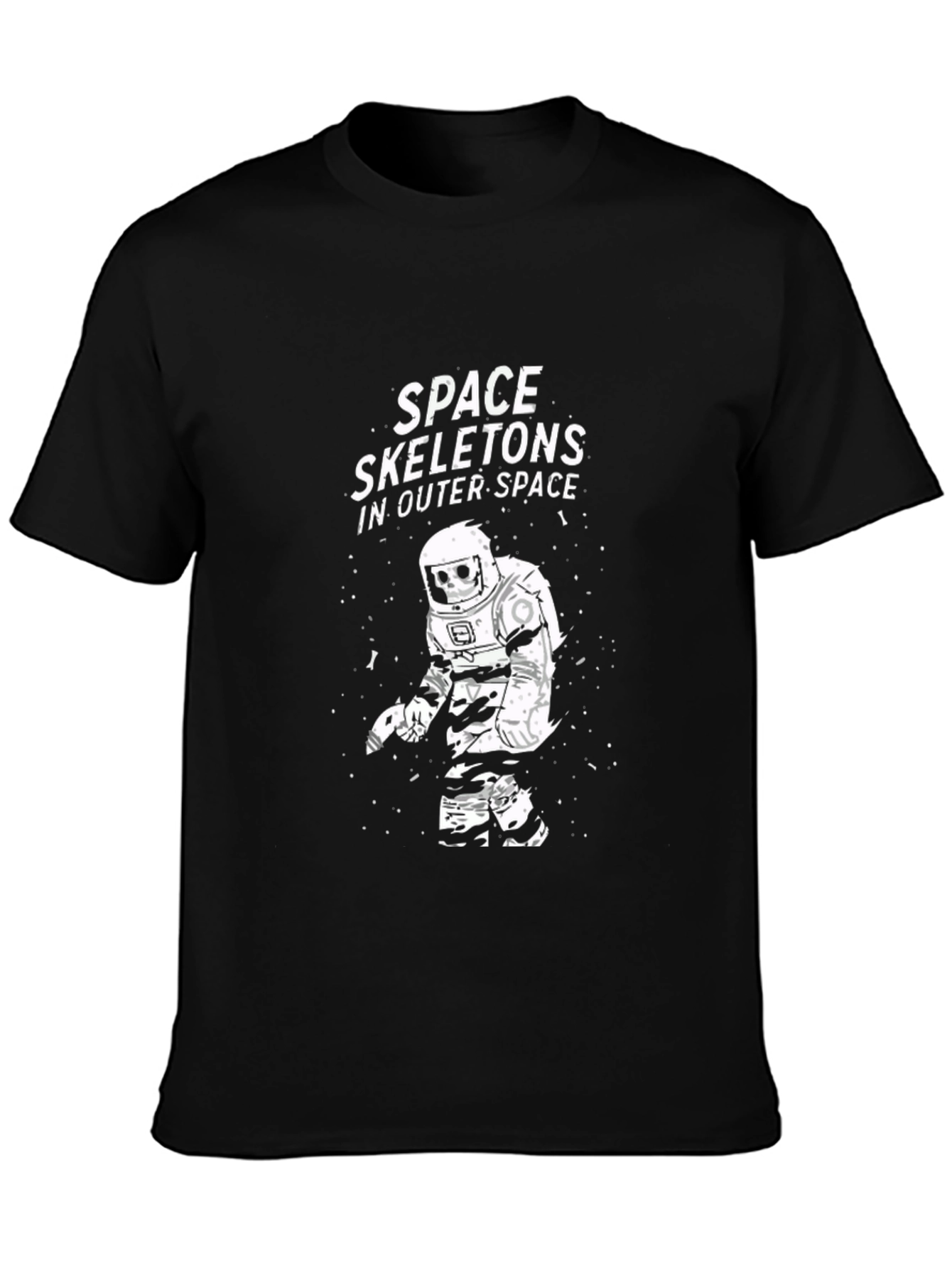 Space Skeleton T-Shirt - Outer Space Astronaut Graphic Tee