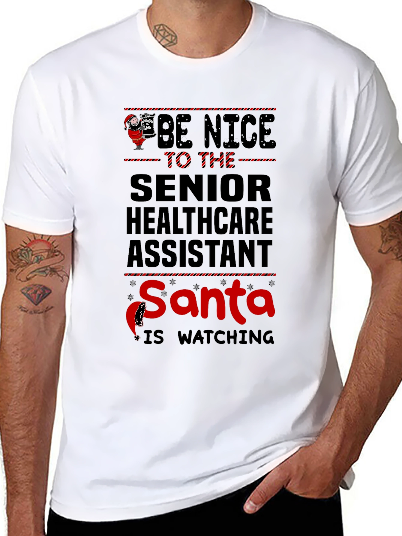 Senior Healthcare Assistant Santa T-Shirt