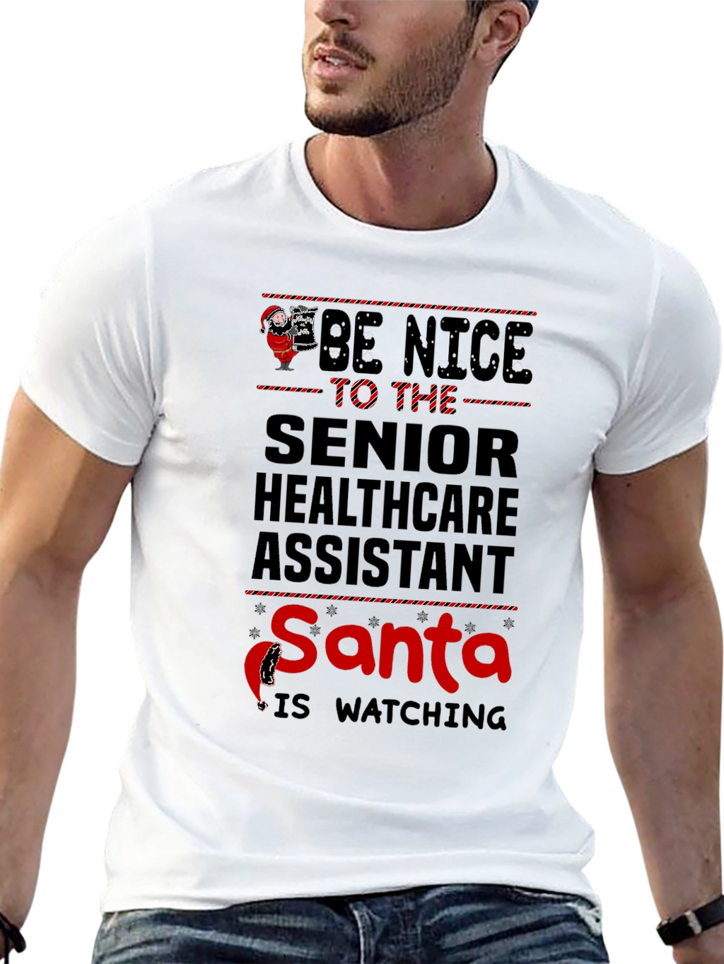 Senior Healthcare Assistant Santa T-Shirt