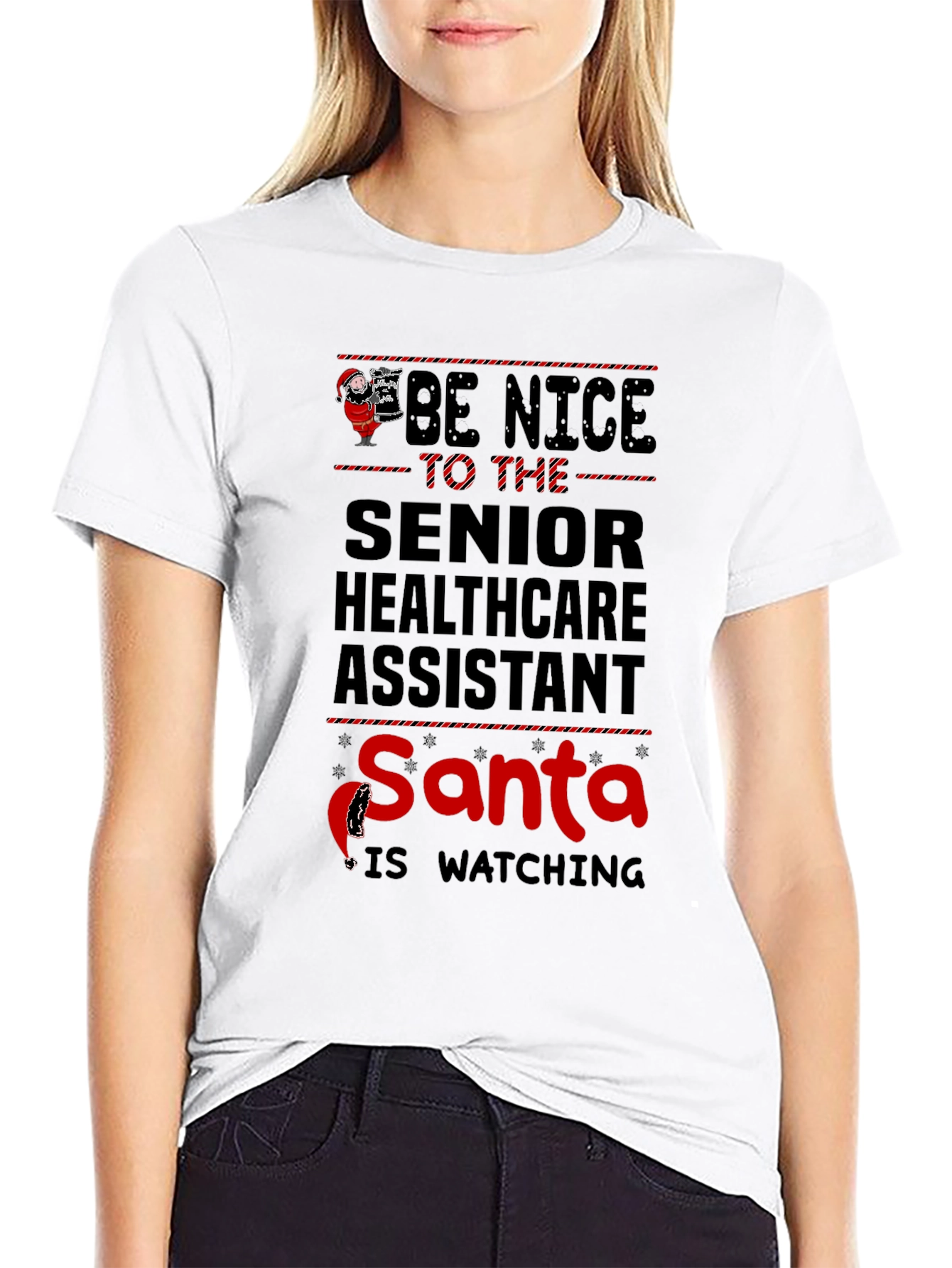 Senior Healthcare Assistant Santa T-Shirt
