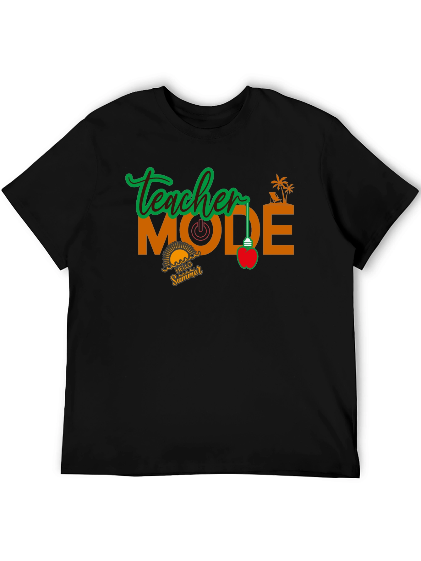 Teacher Mode Summer Black T-Shirt