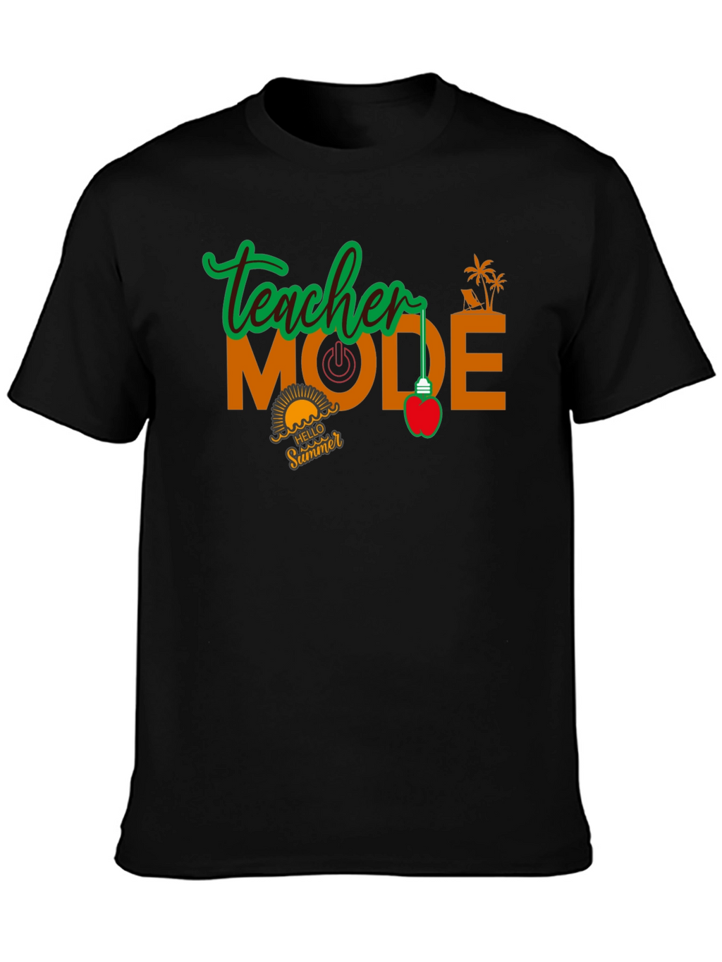 Teacher Mode Summer Black T-Shirt