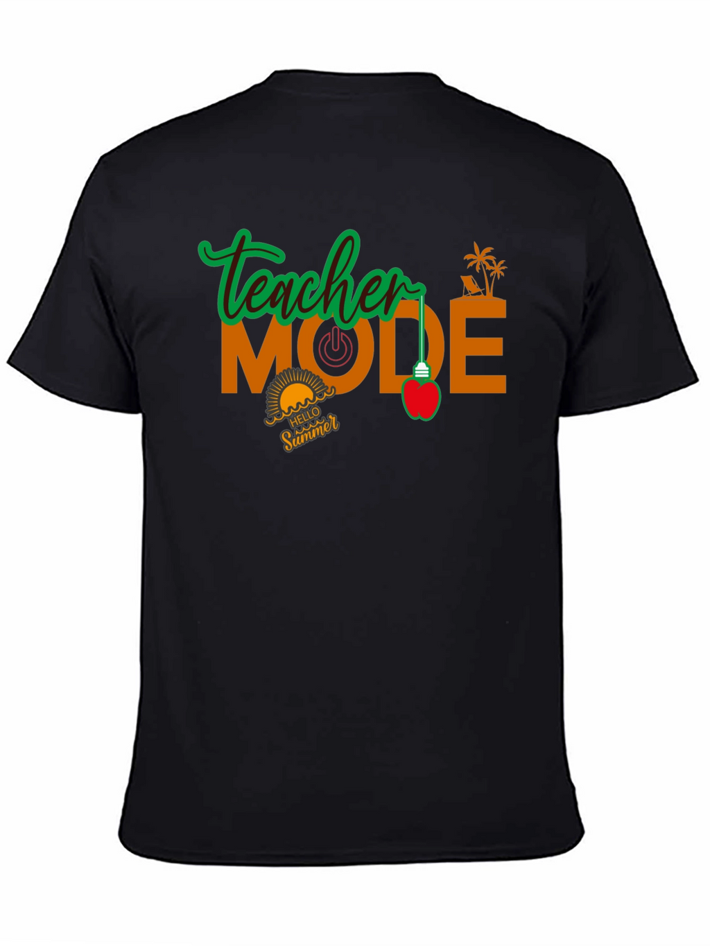 Teacher Mode Summer Black T-Shirt