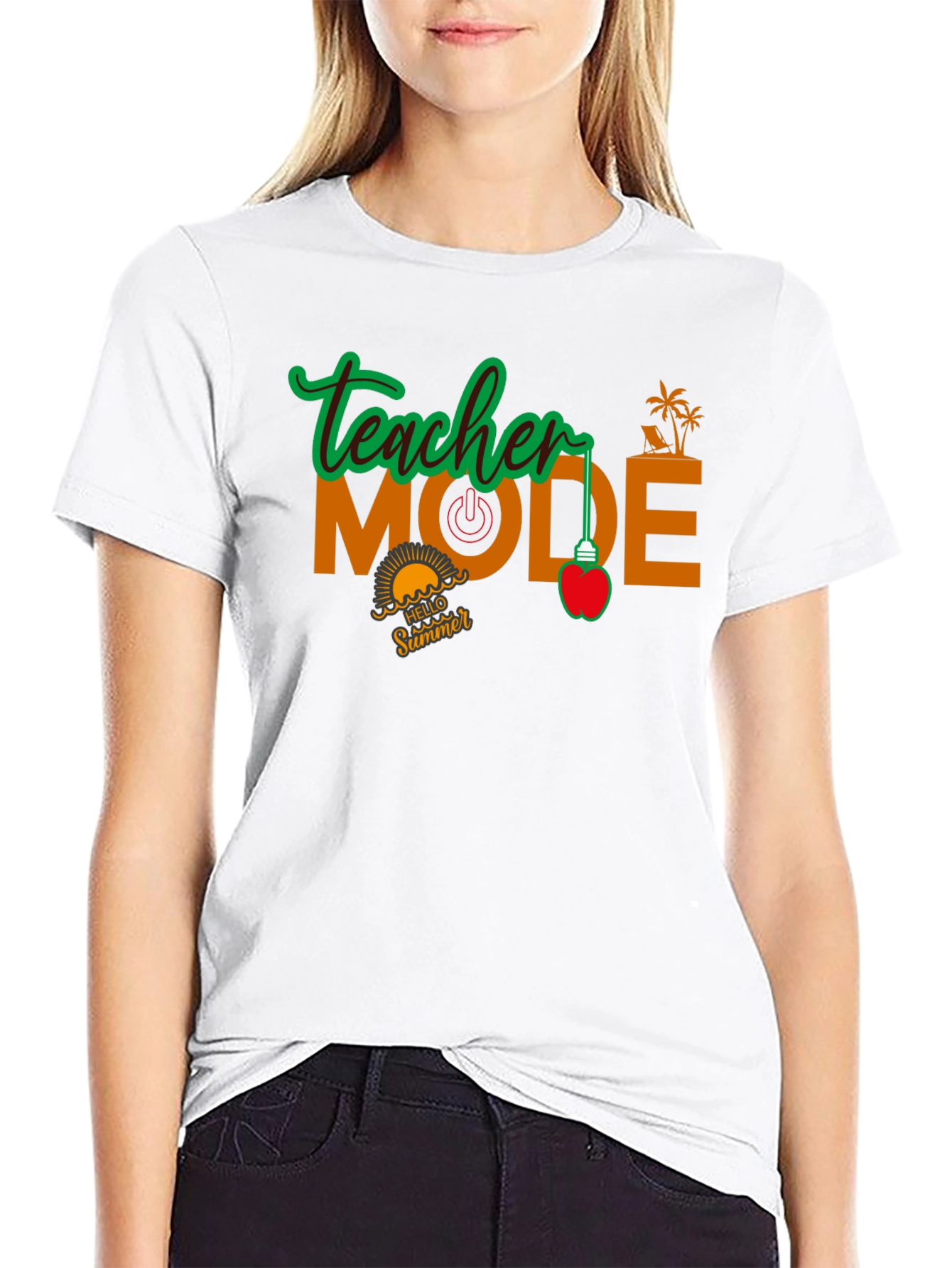 Teacher Mode Summer Black T-Shirt