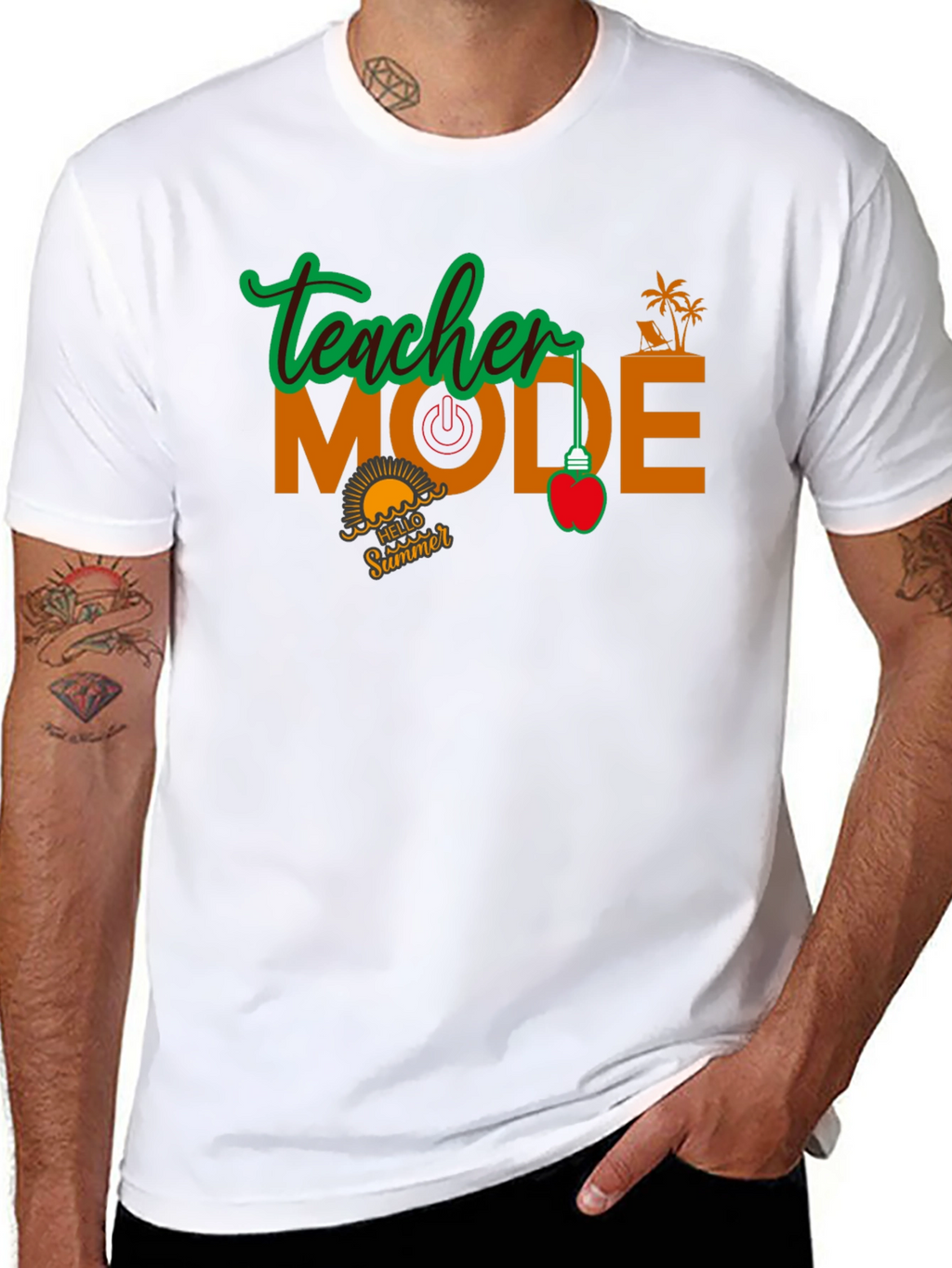Teacher Mode Summer Black T-Shirt