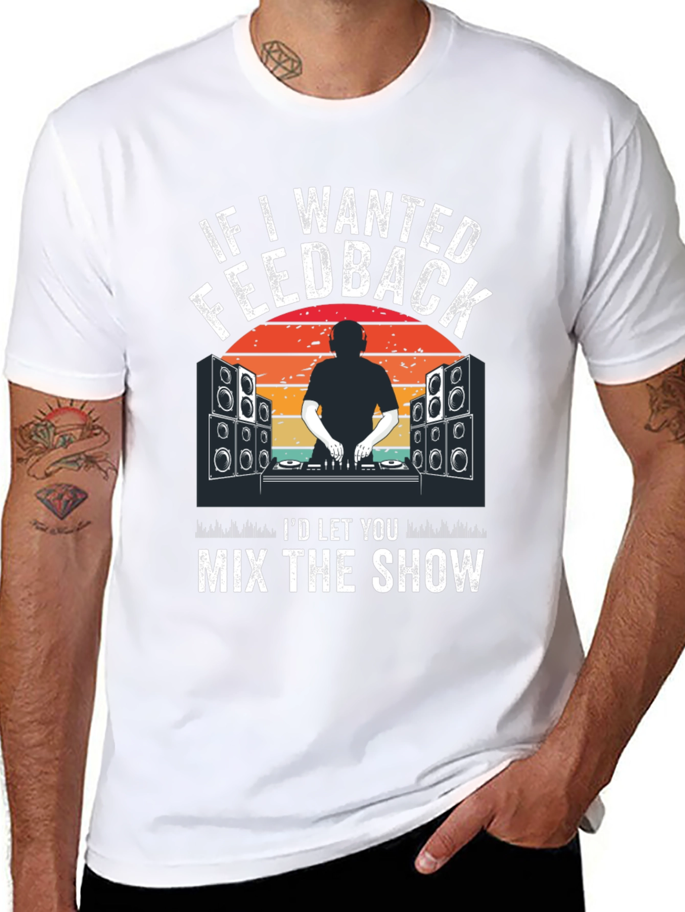 DJ Music Feedback Graphic Tee
