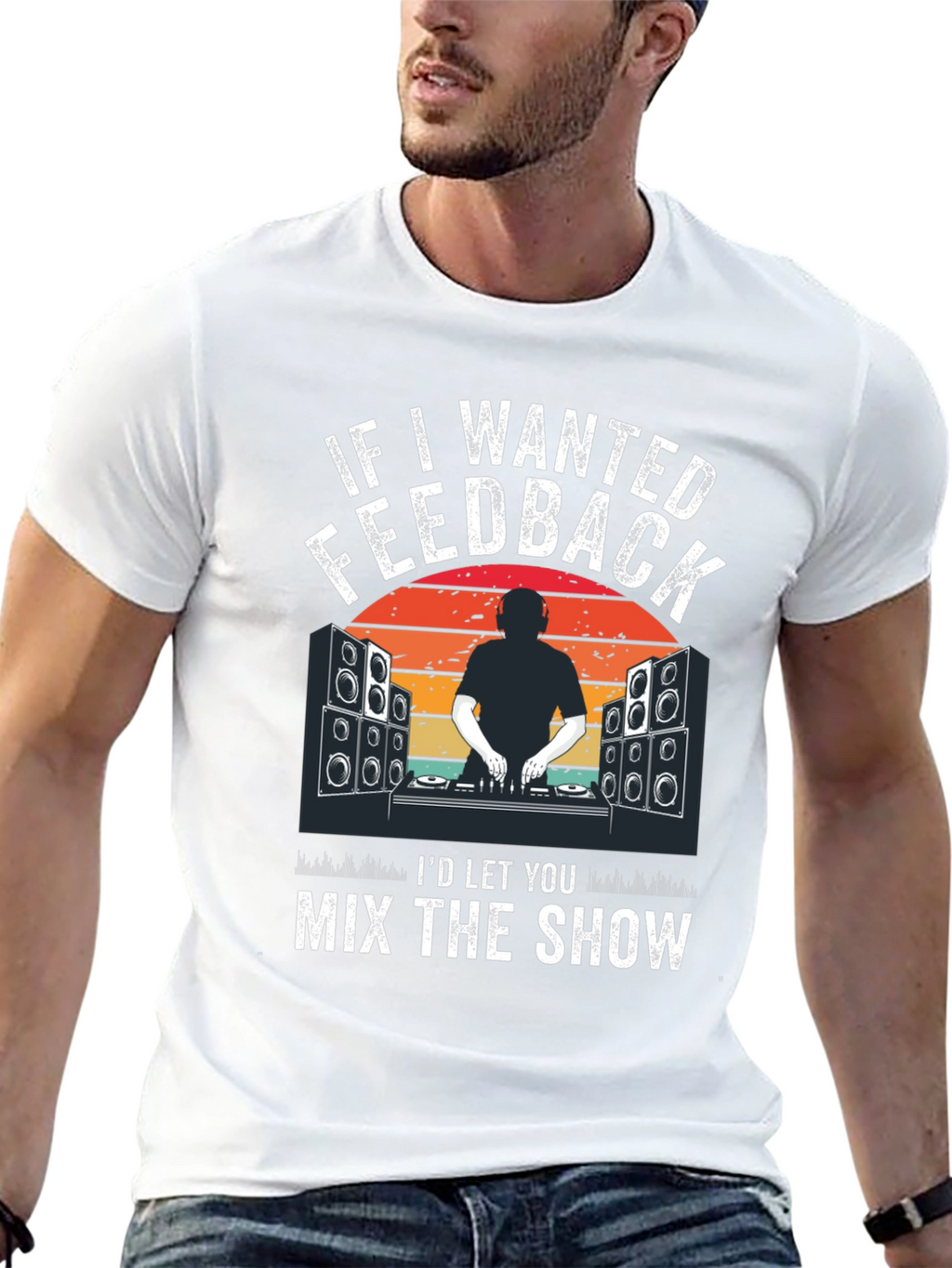 DJ Music Feedback Graphic Tee