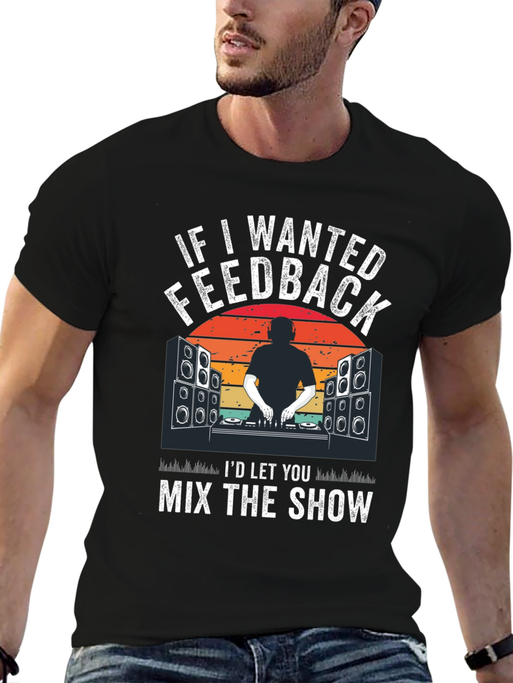 DJ Music Feedback Graphic Tee
